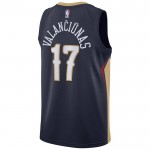 Maillot NBA New Orleans Pelicans jonas valanciunas 17 Nike 2022-23 Icon Edition Navy Swingman - Homme